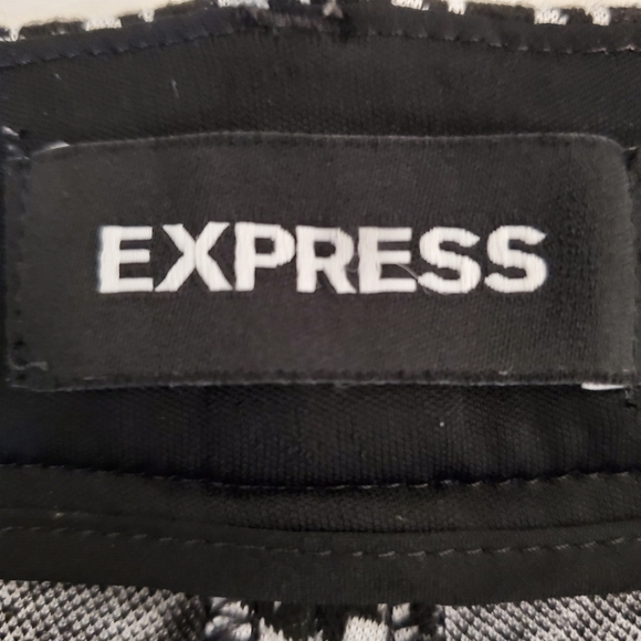 Express Black and White Houndstooth Pants Size 14 - Picture 4 of 8